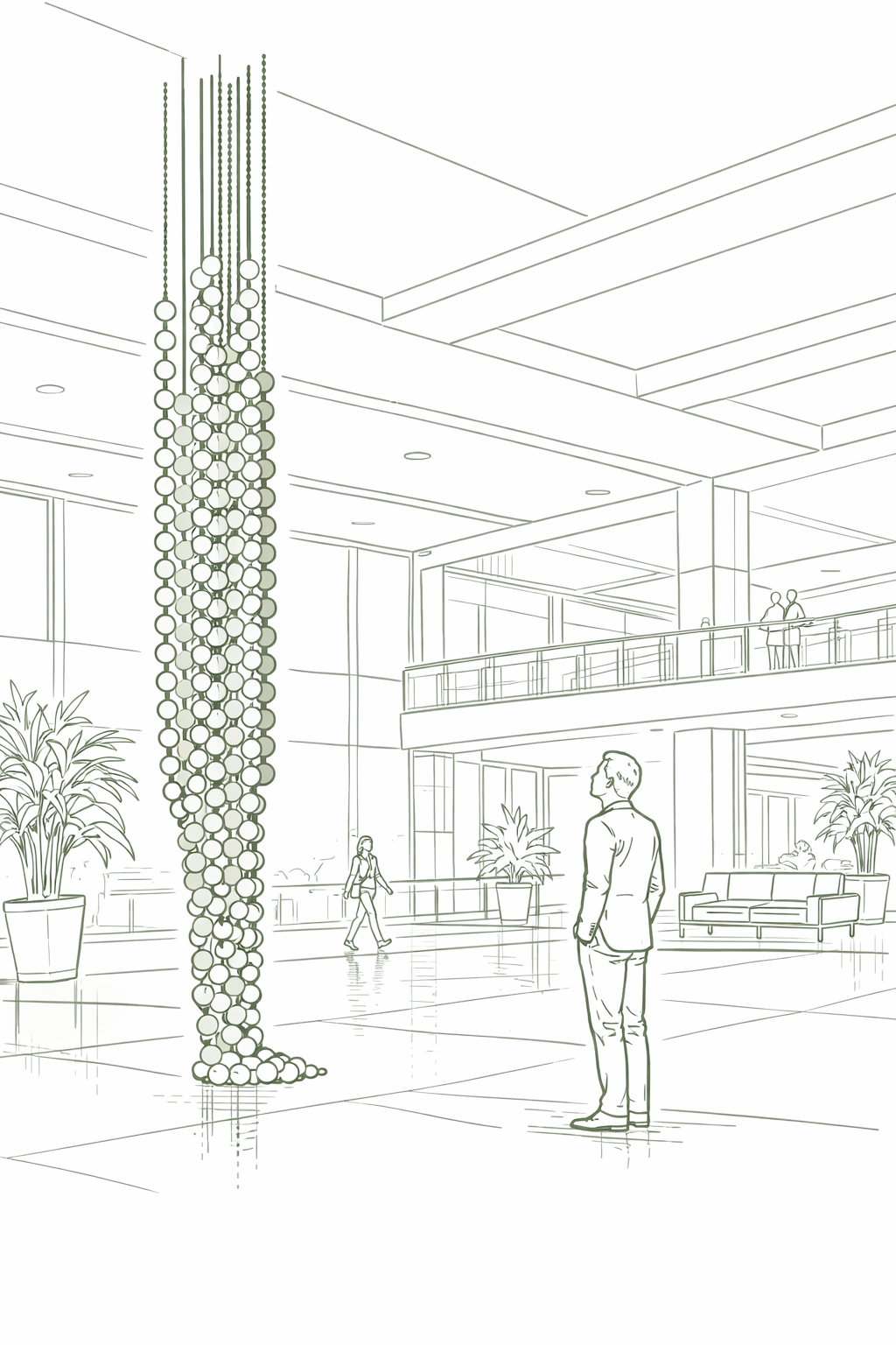 Cluster suspended sculpture