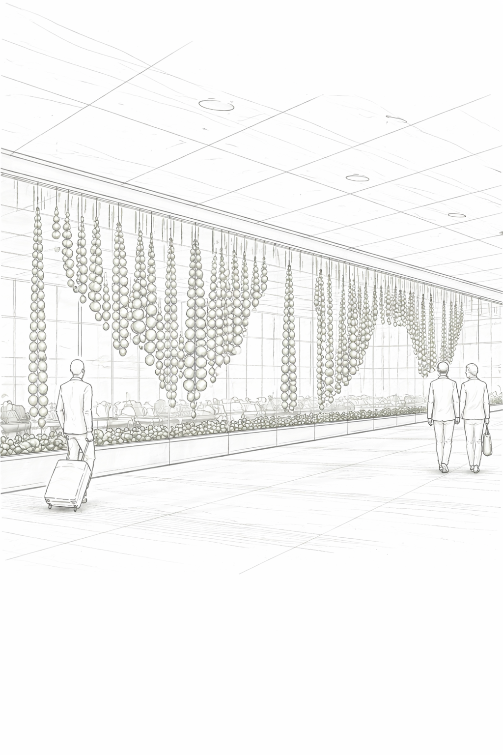 Concourse suspended sculpture